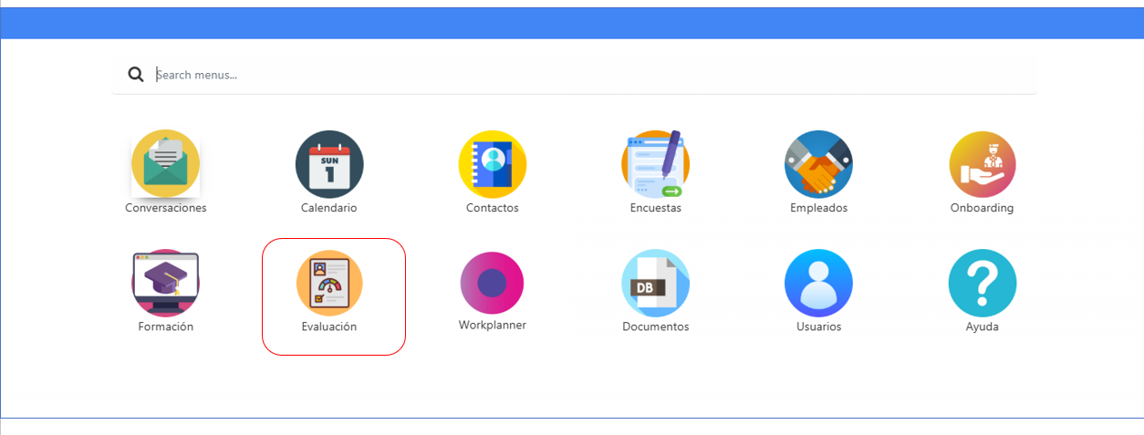 Icono Evaluación en el lanzador de aplicaciones.