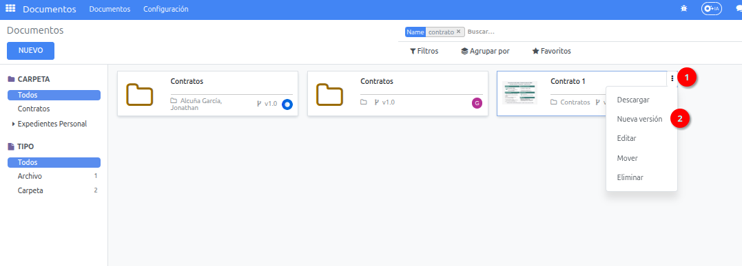 Acción Nueva versión