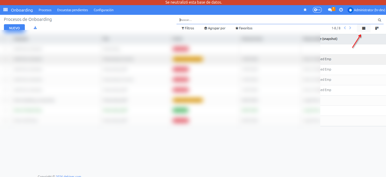 Lista onboarding
