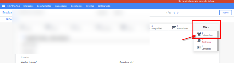 Onboarding desde empleado