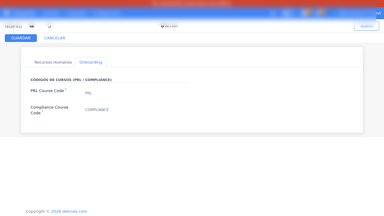 Configuración onboarding